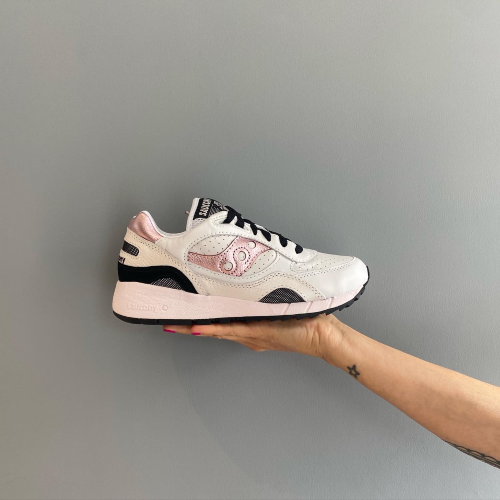 SAUCONY SHADOW 6000 LEATHER WHITE/PINK (S60692-1)