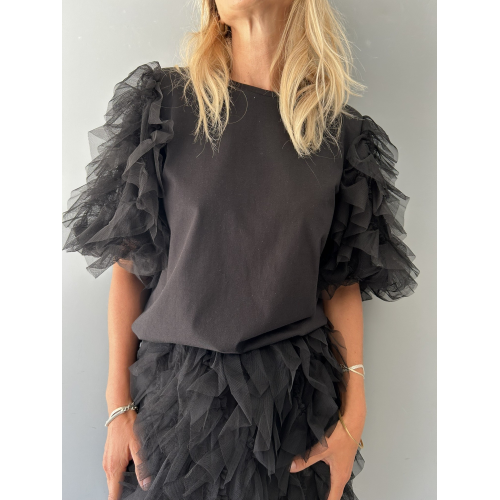 T-SHIRT CON ROUCHES SULLE MANICHE PHILIA LOFT V01A0100