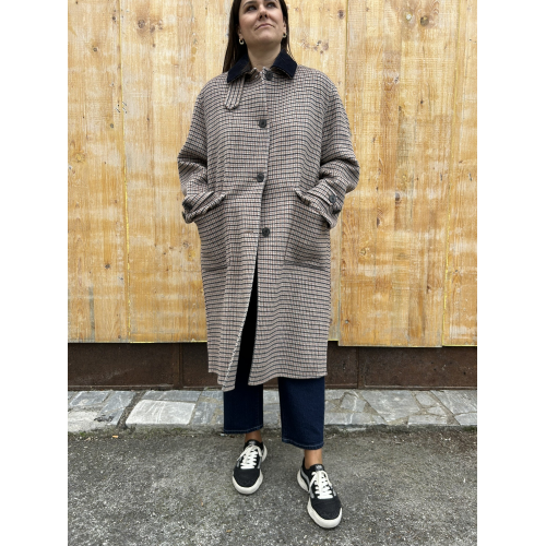 CAPPOTTO MICRO QUADRI MISTO LANA VICOLO TF0017